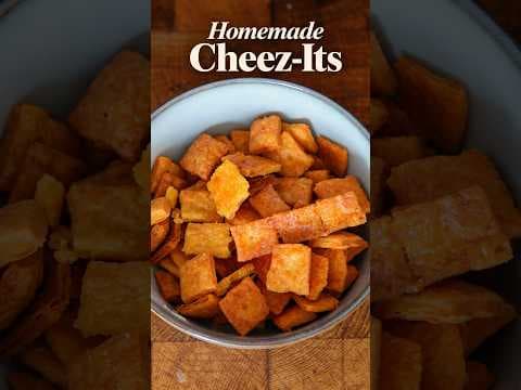 Homemade cheddar crackers — thumbnail from my video