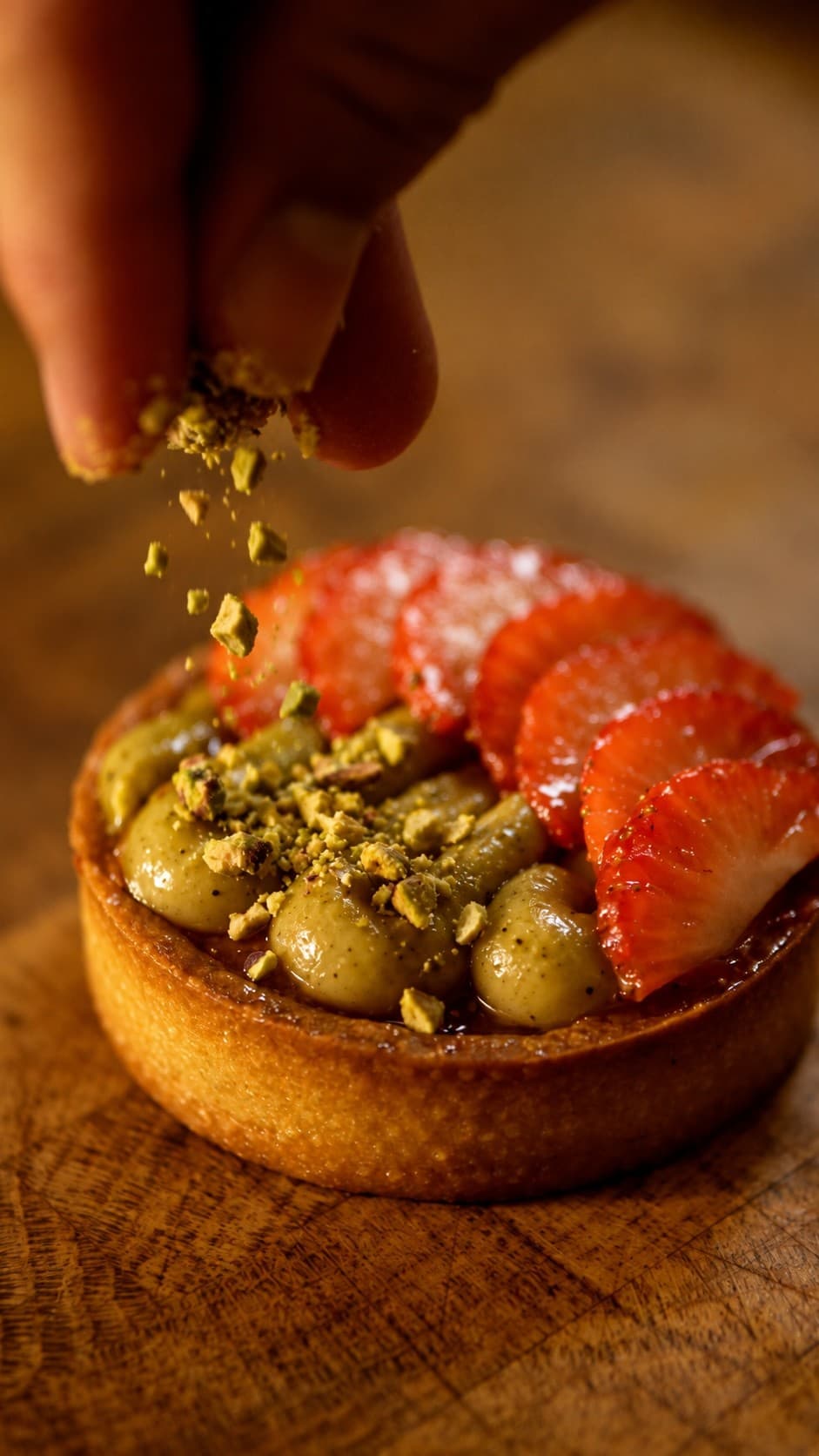 Strawberry Pistachio Tartelettes — still from my video