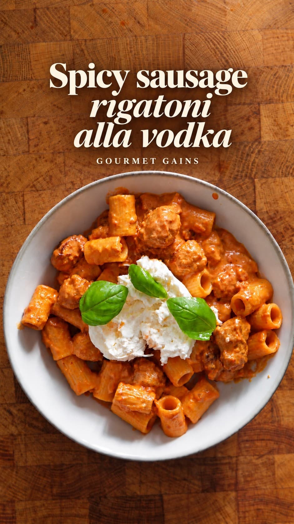 Spicy Sausage Rigatoni alla Vodka — still from my video